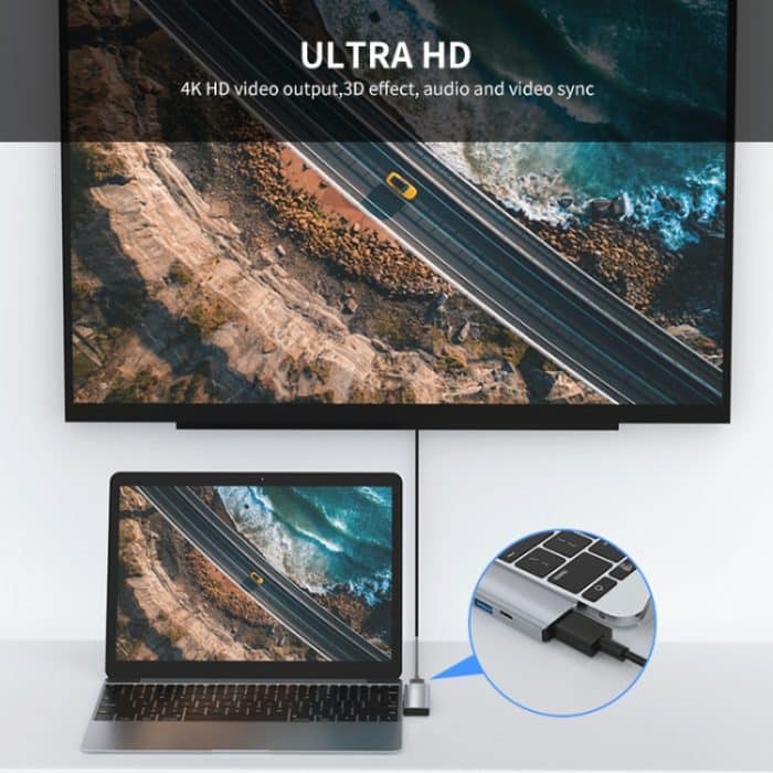 ENKAY Hat-Prince 5 in 2 Hub Type-C zu 4K HDMI / USB 3.0 Docking Station Adapter – Bild 2