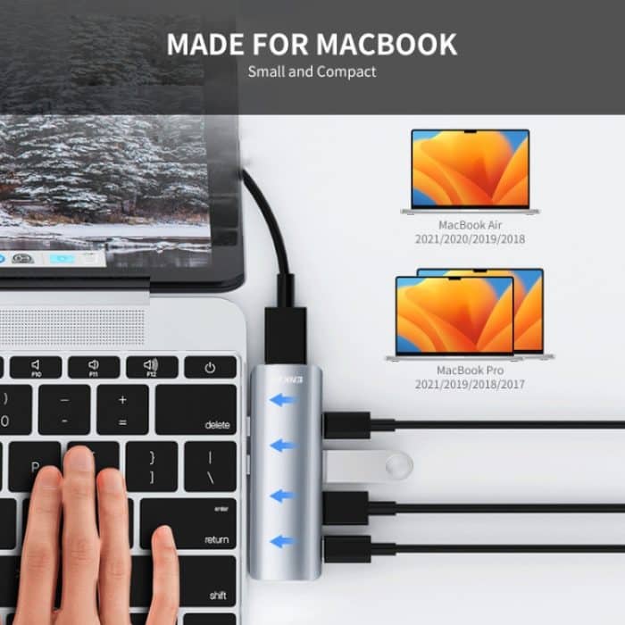 ENKAY Hat-Prince 5 in 2 Hub Type-C zu 4K HDMI / USB 3.0 Docking Station Adapter – Bild 8