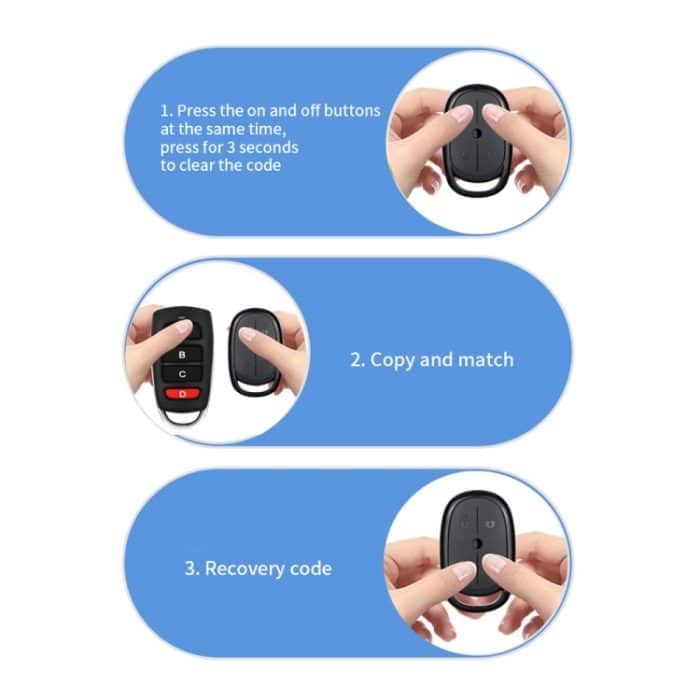 433 MHz 4-Tasten-RF-Funkfernbedienung für Licht / Tür / Alarmsystem – Bild 6