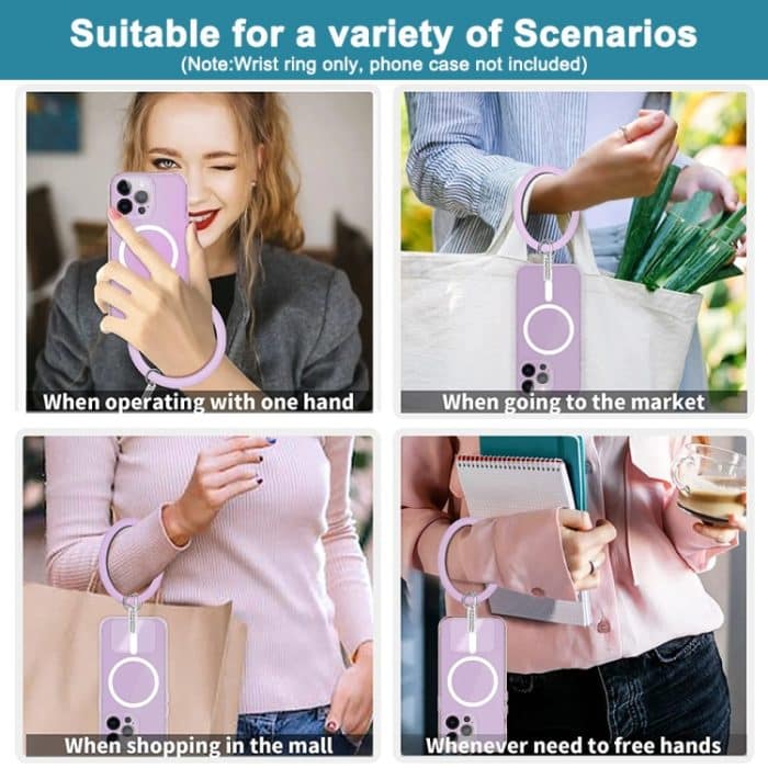 JUNSUNMAY Silikon-Armband, Handy-Lanyard-Schlaufe, Anti-Verlust-Handgelenkseil, universell für Handyhülle – Bild 6