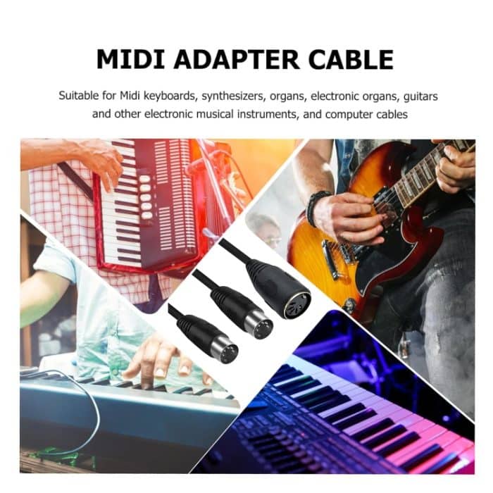 JUNSUNMAY MIDI 2 in 1 Din 5 Pin Stecker auf Dual 2 Pin Buchse Kabeladapter, Kabellänge: 50 cm – Bild 5