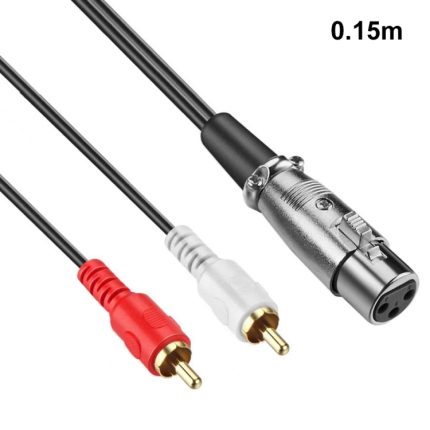 JUNSUNMAY 2 RCA-Stecker auf XLR-Buchse Stereo-Audiokabel, 0.15m, 1.5m, 3m