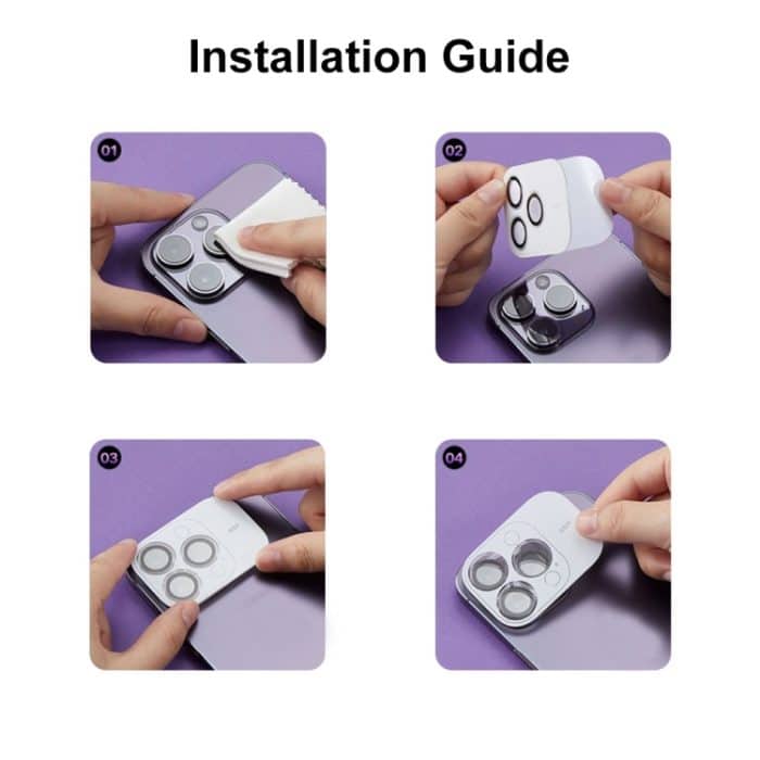 ENKAY Hat-Prince gehärtete Einzelring-Kameraglasfolie mit Positionierer, For iPhone 13 / 13 mini, For iPhone 13 Pro / 13 Pro Max, For iPhone 14 / 14 Plus, For iPhone 14 Pro / 14 Pro Max – Bild 7