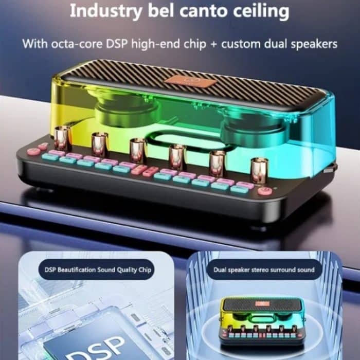 C18 Home Soundkarte Karaoke Audio Integriertes Mikrofon Komplettes Set – Bild 2