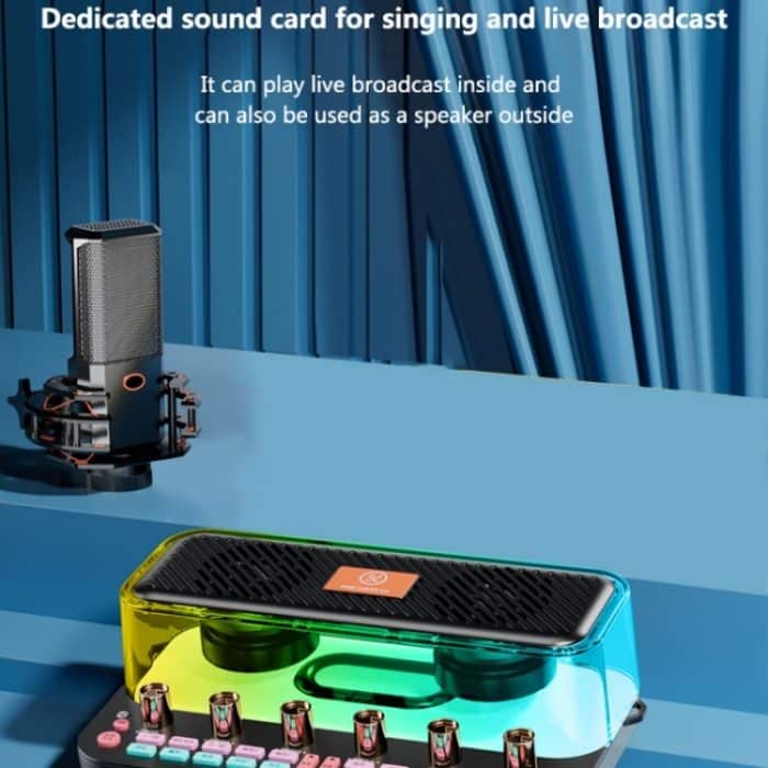 C18 Home Soundkarte Karaoke Audio Integriertes Mikrofon Komplettes Set – Bild 7