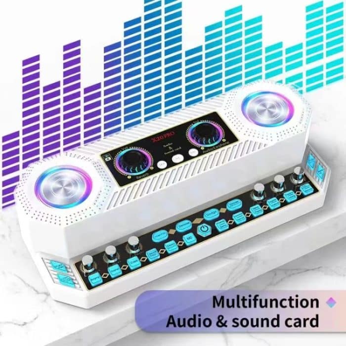 X20 Multifunktions-Gesangs-Soundkarte Audiomaschine Square Dance Karaoke Drahtloser Bluetooth-Lautsprecher – Bild 3