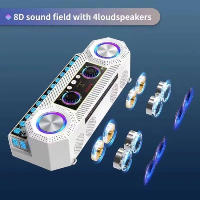 X20 Multifunktions-Gesangs-Soundkarte Audiomaschine Square Dance Karaoke Drahtloser Bluetooth-Lautsprecher – Bild 6