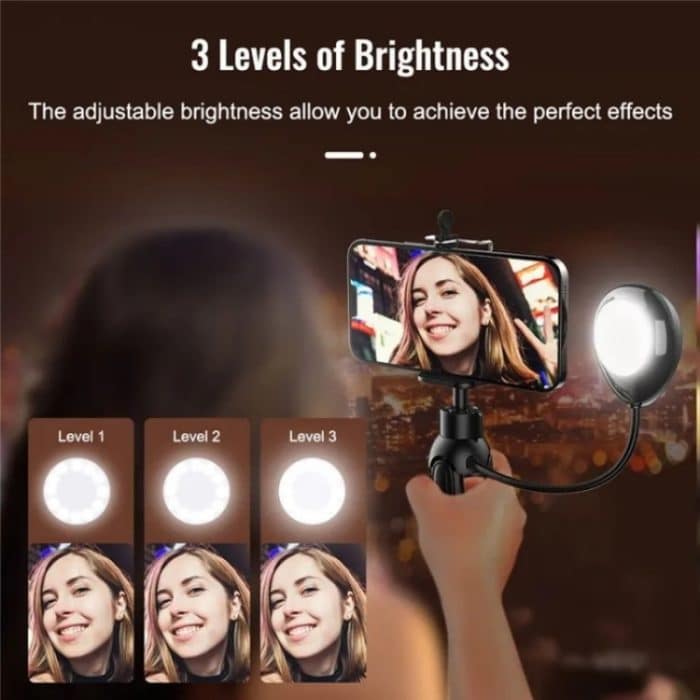 XWJ-S1 Desktop-Handyhalter-Stativ mit LED-Leuchten – Bild 5