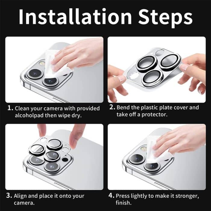 Für iPhone 13 Pro / 13 Pro Max ENKAY Hat-Prince Antireflexionskameraobjektiv Aluminiumlegierung gehärteter Glasfilm, For iPhone 13 Pro / 13 Pro Max – Bild 6