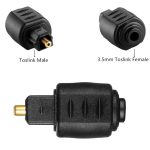 JUNSUNMAY Optischer 3,5-mm-Miniklinkenstecker auf digitalen Toslink-Audioadapterstecker – Bild 2
