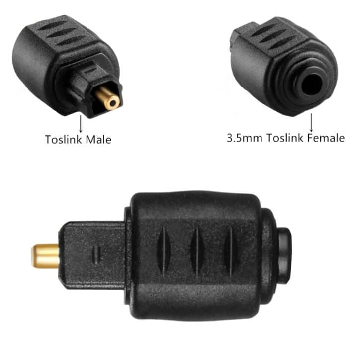 JUNSUNMAY Optischer 3,5-mm-Miniklinkenstecker auf digitalen Toslink-Audioadapterstecker – Bild 2