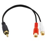 JUNSUNMAY Cinch-Stecker auf 2 Cinch-Buchsen Stereo-Audio-Adapter-Anschluss, Länge: 0,25 m – Bild 3
