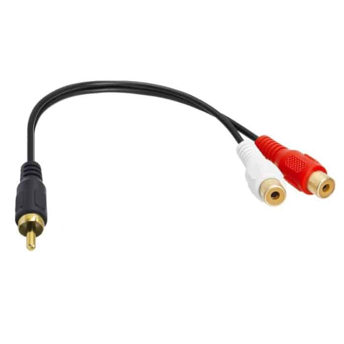 JUNSUNMAY Cinch-Stecker auf 2 Cinch-Buchsen Stereo-Audio-Adapter-Anschluss, Länge: 0,25 m – Bild 4