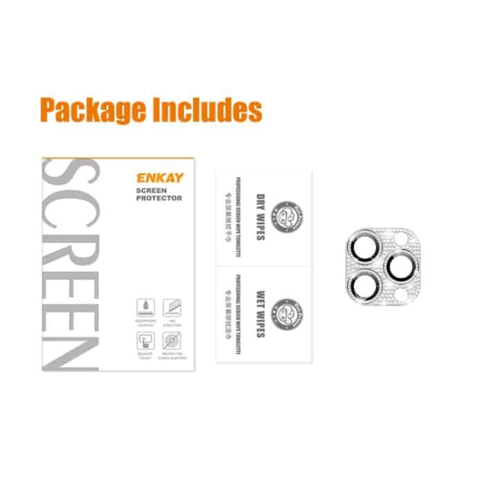 Für iPhone 12 Pro Max ENKAY Hat-Prince Blink Diamond Kameraobjektiv Aluminiumlegierung gehärteter Glasfilm, For iPhone 12 Pro Max – Bild 7