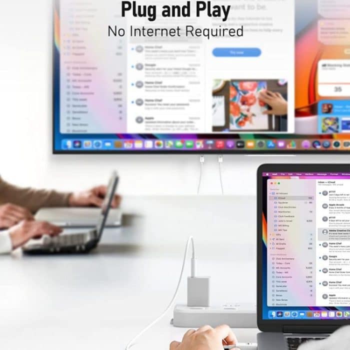 Kabelloses HDMI-Sender- und Empfänger-Set, HDMI-Wireless-Extender-Adapter, 1080P 60fps Video-Audio-Projektion für PC, Laptop, Kamera auf HDTV/Projektor – Bild 5