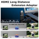 HDMI Extender 165 Fuß Audio Video 1080P über Cat5 Cat6 Ethernet-Kabel übertragen verlustfreies Signal HDMI-Fernverlängerungsadapter – Bild 2
