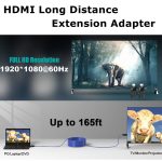 HDMI Extender 165 Fuß Audio Video 1080P über Cat5 Cat6 Ethernet-Kabel übertragen verlustfreies Signal HDMI-Fernverlängerungsadapter – Bild 3