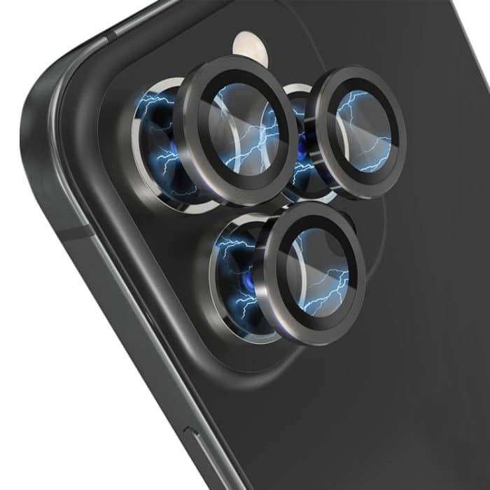 NORTHJO Kameraobjektiv aus gehärtetem Glas, CD-Vein-Metallringfolie, For iPhone 14 Pro / 14 Pro Max – Bild 3