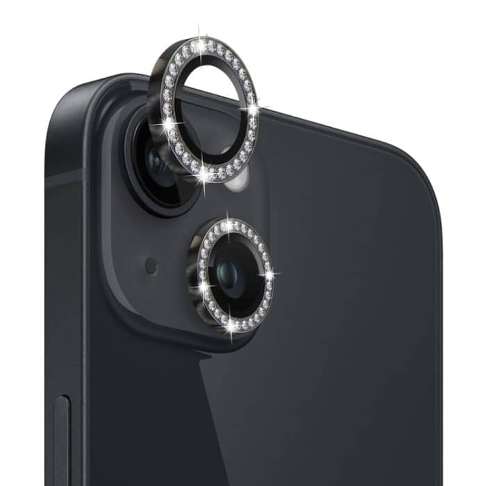 NORTHJO Kameraobjektiv, gehärtetes Glas, Metall-Strass-Ringfolie, For iPhone 13 / 13 Mini – Bild 1