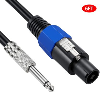 JUNSUNMAY Speakon-Stecker auf 6,35-mm-Stecker, Audio-Lautsprecher-Adapterkabel mit Schnappverschluss, 6FT, 10FT, 25FT, 50FT