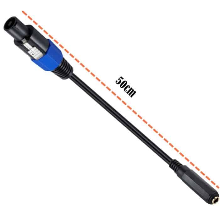 JUNSUNMAY Speakon-Stecker auf 6,35-mm-Buchse, Audio-Lautsprecher-Adapterkabel mit Schnappverschluss, Länge: 50 cm – Bild 2