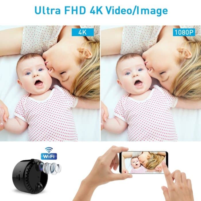 R10 4K HD Nachtsicht Handy-Fernkamera WiFi Webcam Heimnetzwerk-Monitorkamera, R10 (Black), R10 (White) – Bild 8