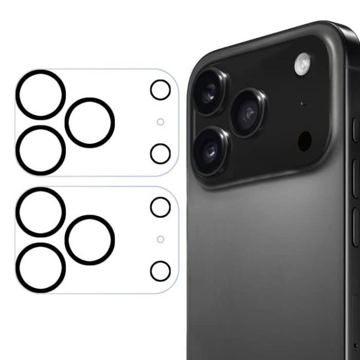 SYA002275205.jpg 2 Stück ENKAY Hat-Prince Schwarzer Ring 9H Rückkameraobjektiv gehärtete Glasfolie, For iPhone 17 Pro Max, For iPhone 17 Pro, For iPhone 17, For iPhone 17 Air, For iPhone 15 Pro / 15 Pro Max, For iPhone 15 / 15 Plus, For iPhone 16 Pro / 16 Pro Max... – Bild 1