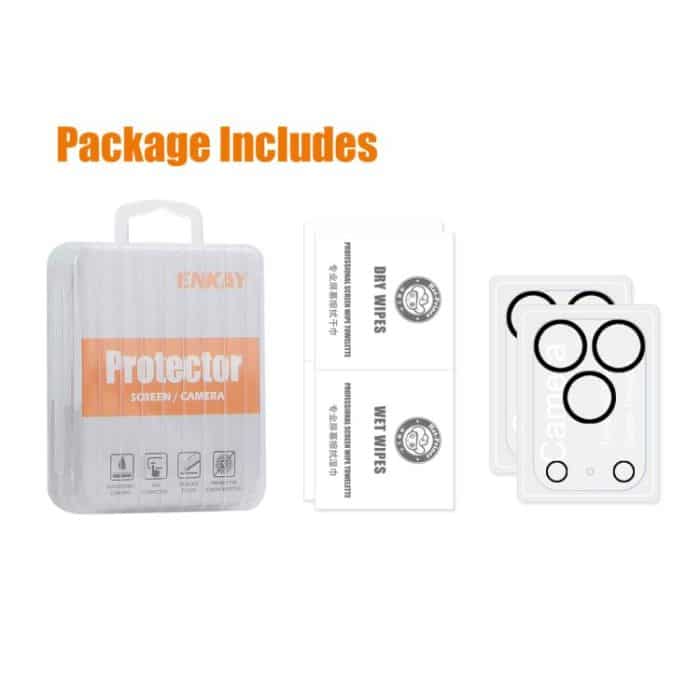 2 Stück ENKAY Hat-Prince Schwarzer Ring 9H Rückkameraobjektiv gehärtete Glasfolie, For iPhone 17 Pro Max, For iPhone 17 Pro, For iPhone 17, For iPhone 17 Air, For iPhone 15 Pro / 15 Pro Max, For iPhone 15 / 15 Plus, For iPhone 16 Pro / 16 Pro Max... – Bild 6