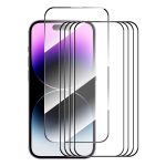 5 Stück ENKAY Vollkleber-Hartglasfolie mit hohem Aluminium-Silizium-Gehalt, For iPhone 16 Pro Max, For iPhone 16 Pro, For iPhone 16 Plus, For iPhone 16, iPhone 16e, For iPhone 15 Pro Max, For iPhone 15 Pro, For iPhone 15 Plus, For iPhone 15