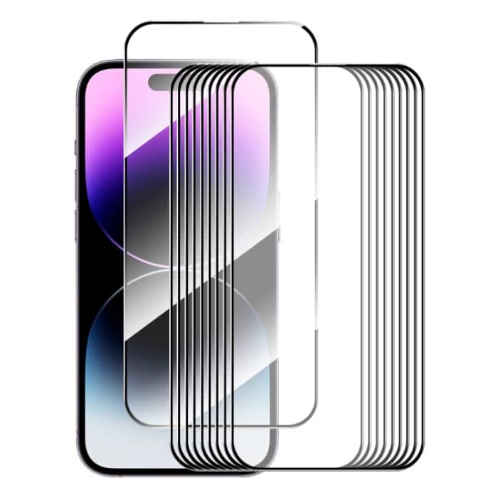 10 Stück ENKAY Vollkleber-Hartglasfolie mit hohem Aluminium-Silizium-Gehalt, For iPhone 16 Pro Max, For iPhone 16 Pro, For iPhone 16 Plus, For iPhone 16, iPhone 16e, For iPhone 15 Pro Max, For iPhone 15 Pro, For iPhone 15 Plus, For iPhone 15 – Bild 1