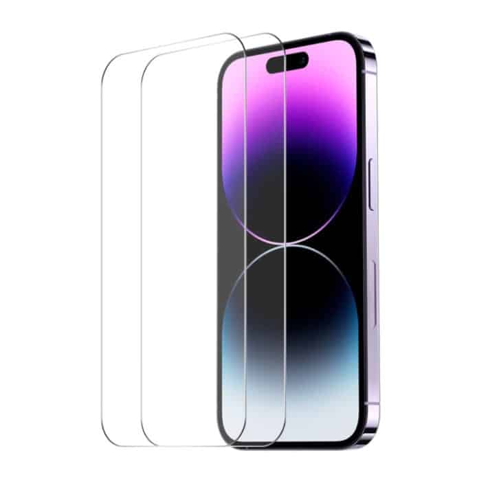 SYA002275808.jpg 2 Stück ENKAY 0,26 mm 9H 2,5D Hochaluminium-Silizium-Hartglasfolie, For iPhone 16 Pro Max, For iPhone 16 Pro, For iPhone 16 Plus, For iPhone 16, iPhone 16e, For iPhone 15 Pro Max, For iPhone 15 Pro, For iPhone 15 Plus, For iPhone 15 – Bild 1