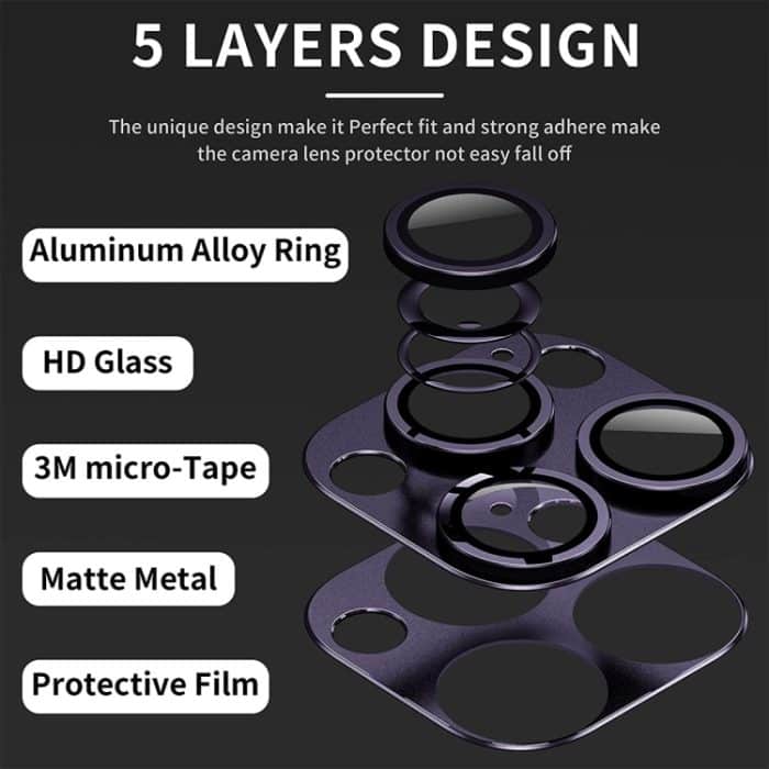 ENKAY Antireflex-Kameraobjektiv aus gehärtetem Glas aus Aluminiumlegierung, For iPhone 15 Pro / 15 Pro Max – Bild 2