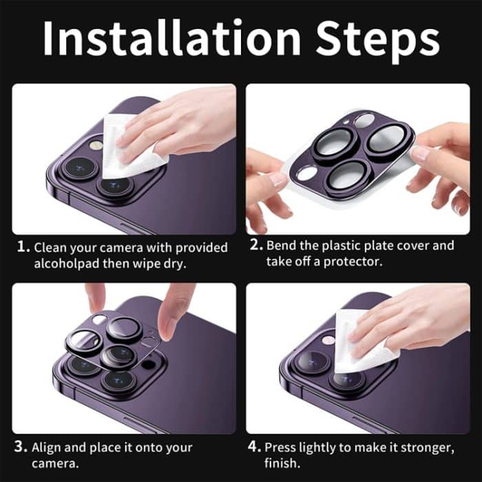 ENKAY Antireflex-Kameraobjektiv aus gehärtetem Glas aus Aluminiumlegierung, For iPhone 15 Pro / 15 Pro Max – Bild 6