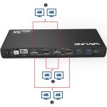 Wavlink UG69DK1 5K Typ-C Dual Display USB 3.0 Video Gigabit Ethernet HDMI Dockingstation, US Plug, EU Plug, UK Plug, AU Plug – Bild 5
