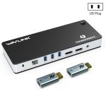 Wavlink UTD21H 60 W Host-Ladestation Thunderbolt 3 Dockingstation 4K Dual Display 11 in 1 Anschlüsse, US Plug, EU Plug, UK Plug