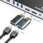 Wavlink UTD21H 60 W Host-Ladestation Thunderbolt 3 Dockingstation 4K Dual Display 11 in 1 Anschlüsse, US Plug, EU Plug, UK Plug – Bild 6