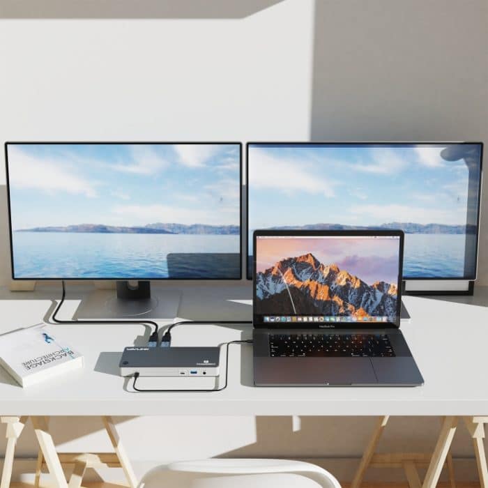 Wavlink UTD21H 60 W Host-Ladestation Thunderbolt 3 Dockingstation 4K Dual Display 11 in 1 Anschlüsse, US Plug, EU Plug, UK Plug – Bild 7