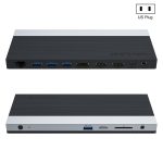 Wavlink UMD05 Display Port HDMI Port RJ45 Ethernet Triple Display MST Laptop Dockingstation, US Plug, EU Plug, UK Plug, AU Plug