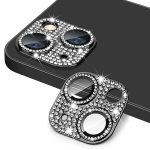 ENKAY Hat-Prince Blink Diamond Kameraobjektiv aus Aluminiumlegierung + Vollschutz aus gehärtetem Glas, For iPhone 15 / 15 Plus