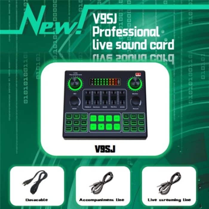 V9SJ Multifunktionaler externer Audiomixer mit Live-Soundkarte – Bild 5