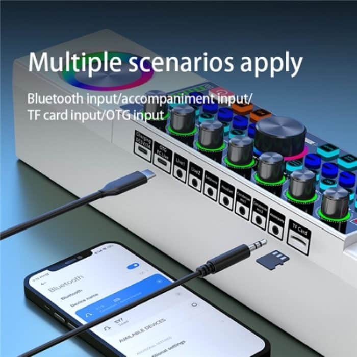 SY8 Live Soundkarte All-in-One-Maschinenlautsprecher Stereo-Subwoofer mit Mikrofon – Bild 5