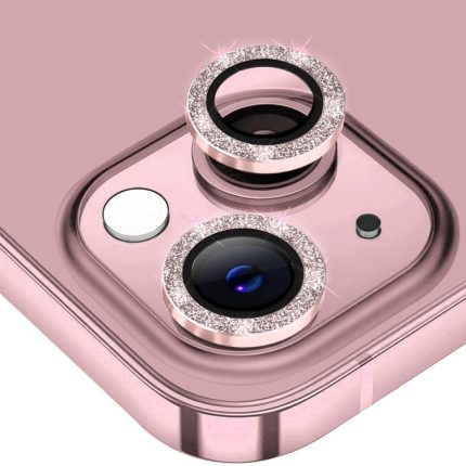 ENKAY Hat-Prince Glitzer-Hinterglasfolie aus gehärtetem Glas aus Aluminiumlegierung, For iPhone 15 / 15 Plus