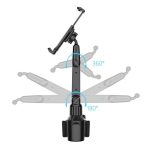 CUP-B16 Universal-Handyhalter mit langem Hals und 2 Wellen, drehbar für die KFZ-Bechermontage – Bild 5