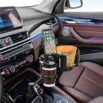 D04 Mit 2 Kaffeetassen-Autobecherhalter, verstellbarer drehbarer Handy-Autohalterungshalter, D04 (Grey), D04 (Green) – Bild 7