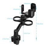 D07 3-Clip verstellbarer Getränkehalter, Autohalterung, Getränkeflasche, Snack, Auto-Getränkehalter, Expander – Bild 2