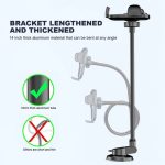 X034 Universeller LKW-Bus-Armaturenbrett-Flexibler, verstellbarer Windschutzscheiben-Saugnapf-Autotelefonhalter, X034, X034  (Black) – Bild 4