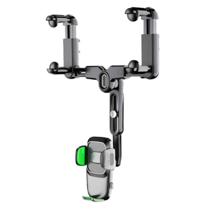 SYA002374601A.jpg R009 Universeller, einziehbarer Handy-Clip-Halter für Fahrzeuge, Auto-Rückspiegel, Handy-Halterung, R009 (Green), R009 (Black) – Bild 1