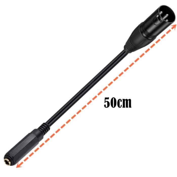 JUNSUNMAY Lautsprecher-Audioverstärker-Verbindungskabel, Länge: 50 cm, 6.35mm Female to XLR Male, 6.35mm Female to XLR Female – Bild 5