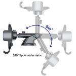 D40+105+K5 Kohlefaser Textur Auto Saugnapf Teleskoparm Telefonhalter Windschutzscheibe Armaturenbrett – Bild 4