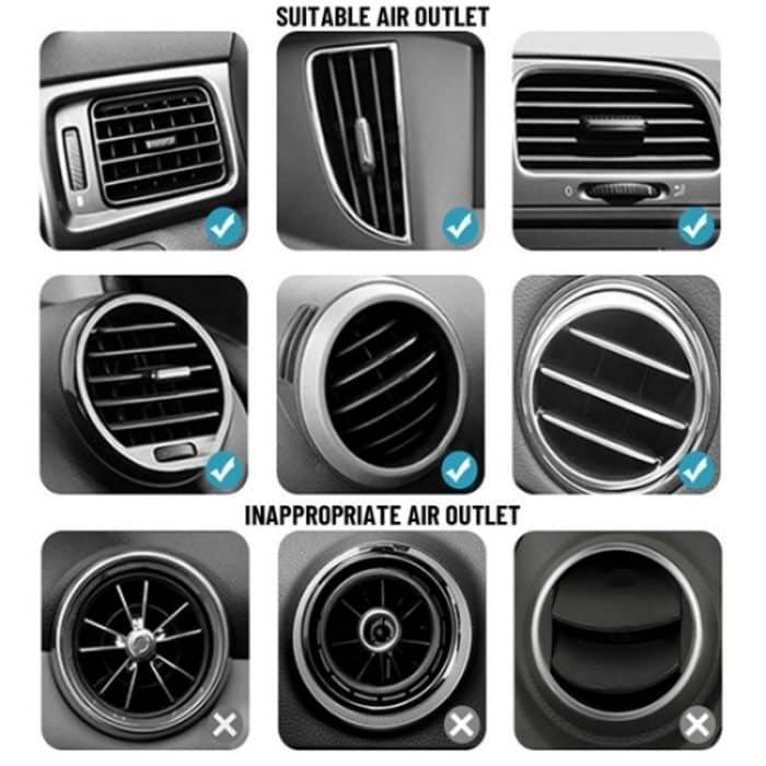 C18 mit Lüftungsschlitz-Clip, Auto-Klebe-Armaturenbrett-Halterung, magnetische Handy-Halterung – Bild 6